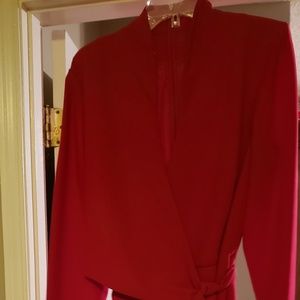 Beautiful red wrap holiday dress